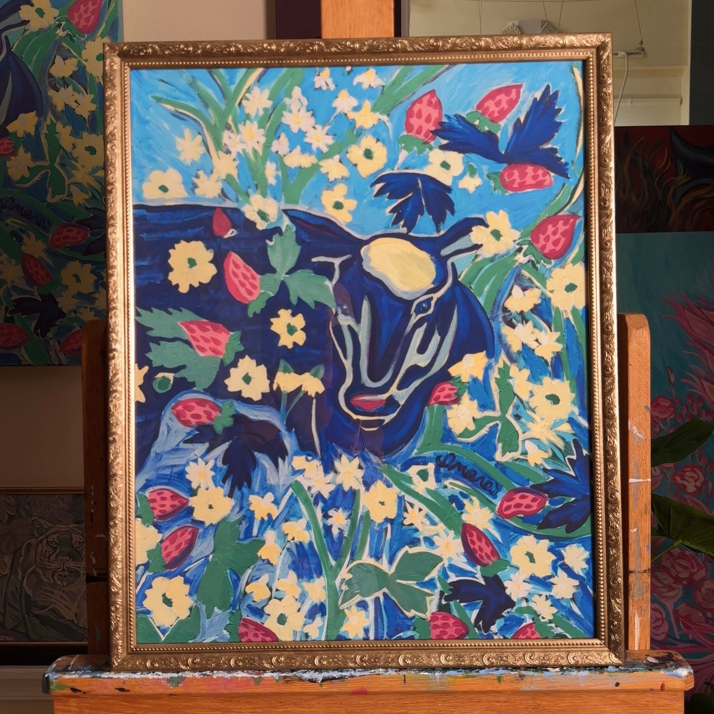 Amazing Grace – Cow Artwork | Original 1 of 1 Ready-Framed Artwork