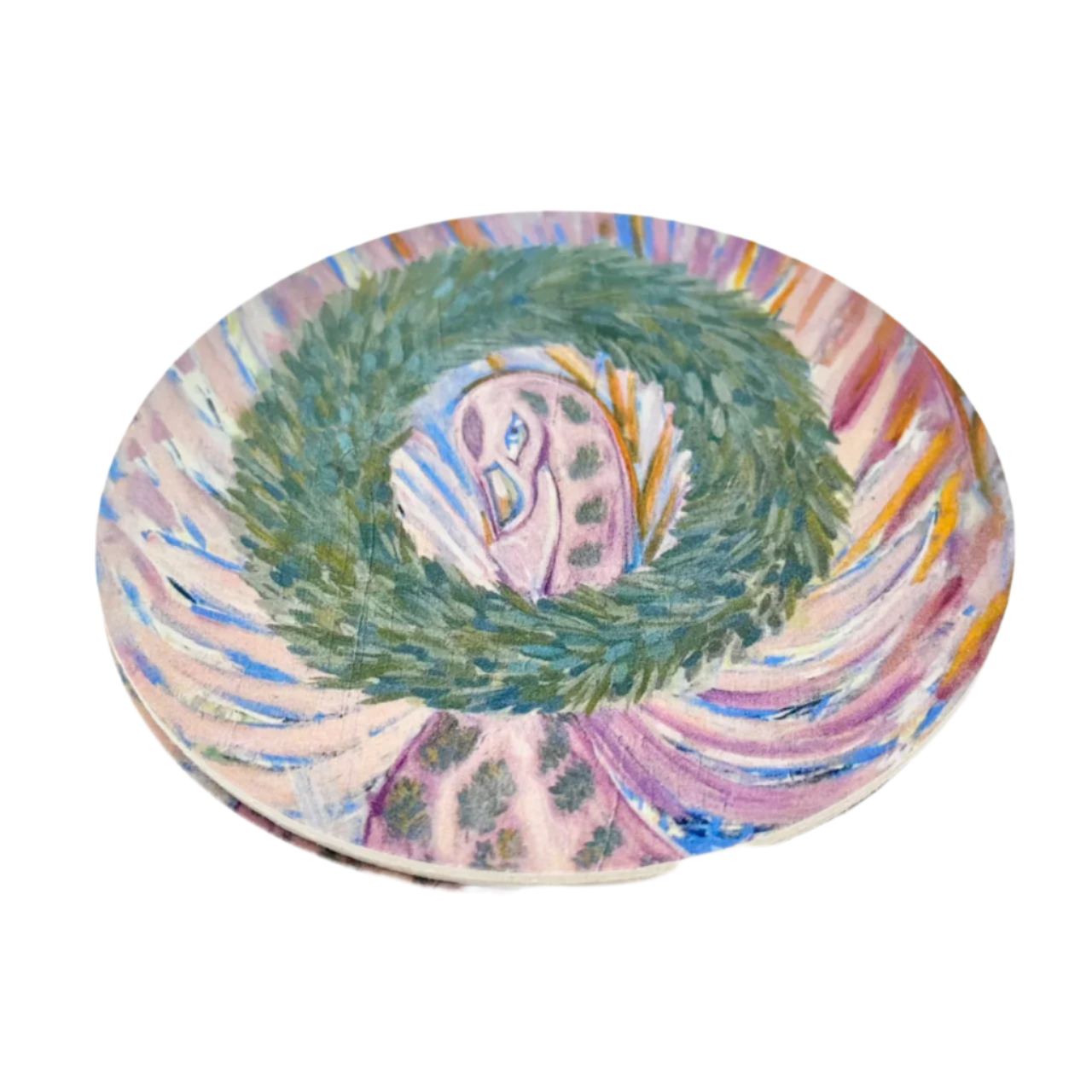 Set of Six Swan Coasters