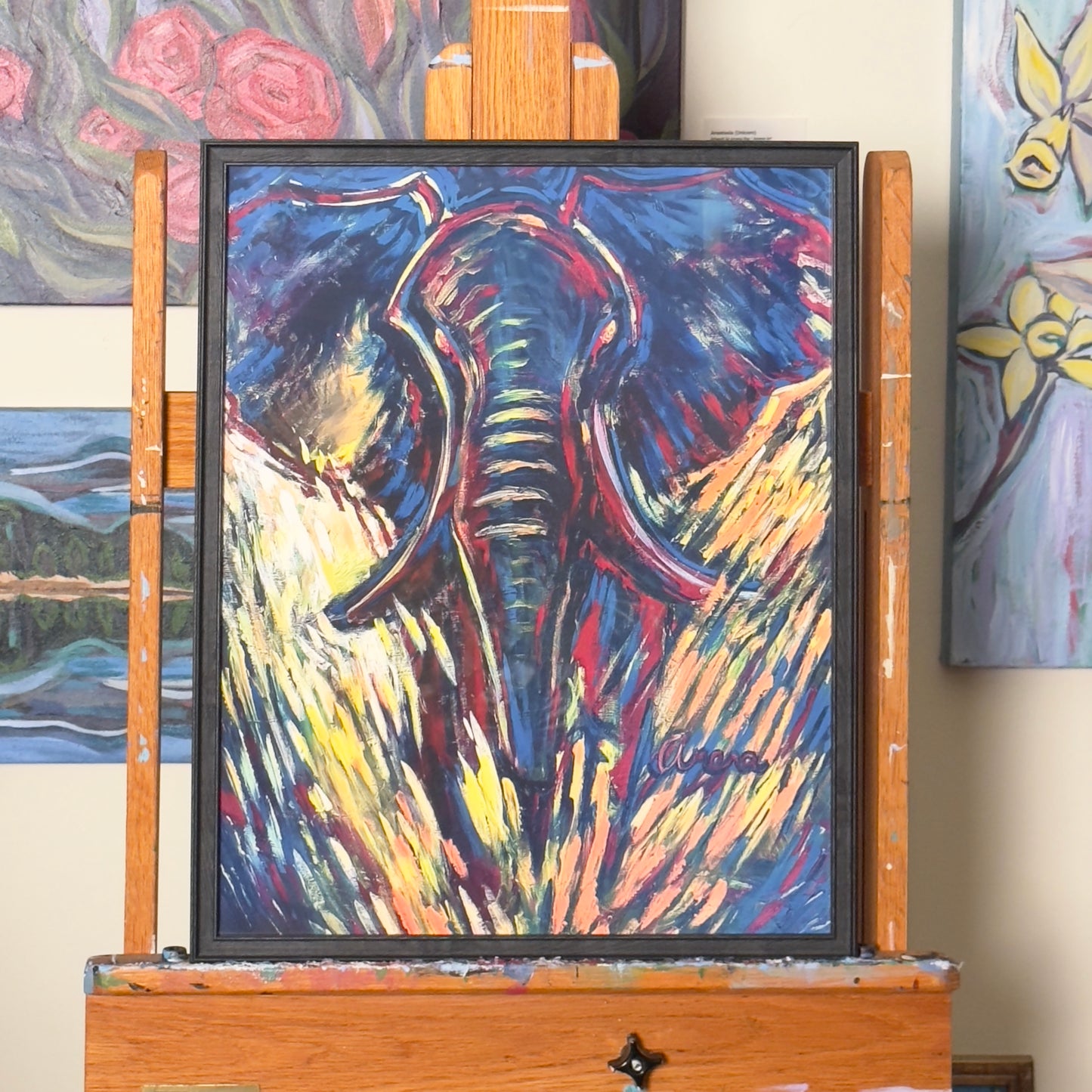 Purpose – Original 1 of 1 Ready-Framed Artwork (Elephant)