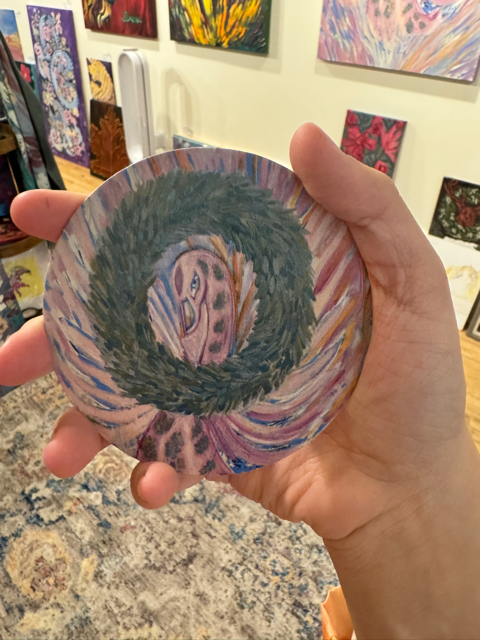 Set of Six Swan Coasters