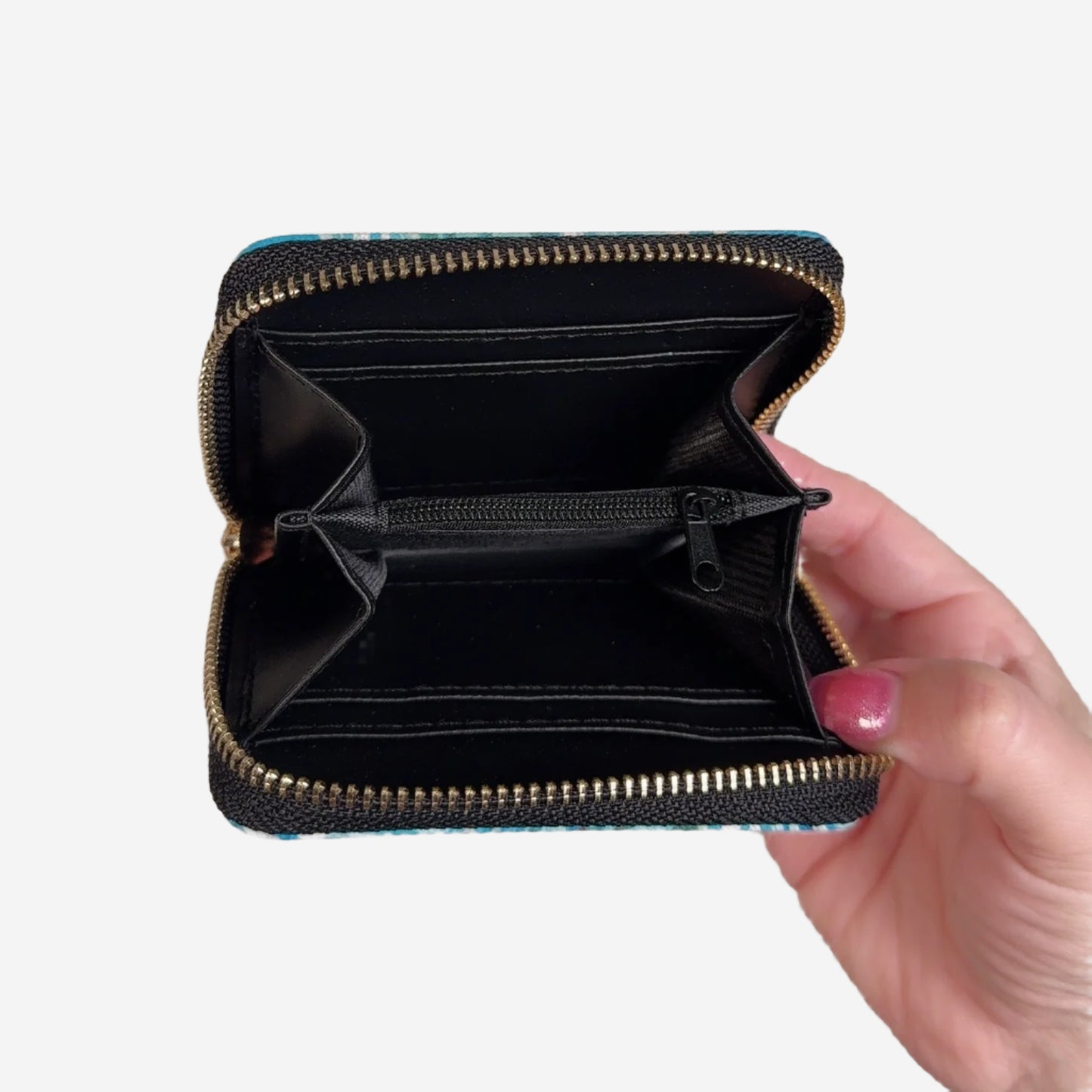 Small Palm Leaves Zip Wallet
