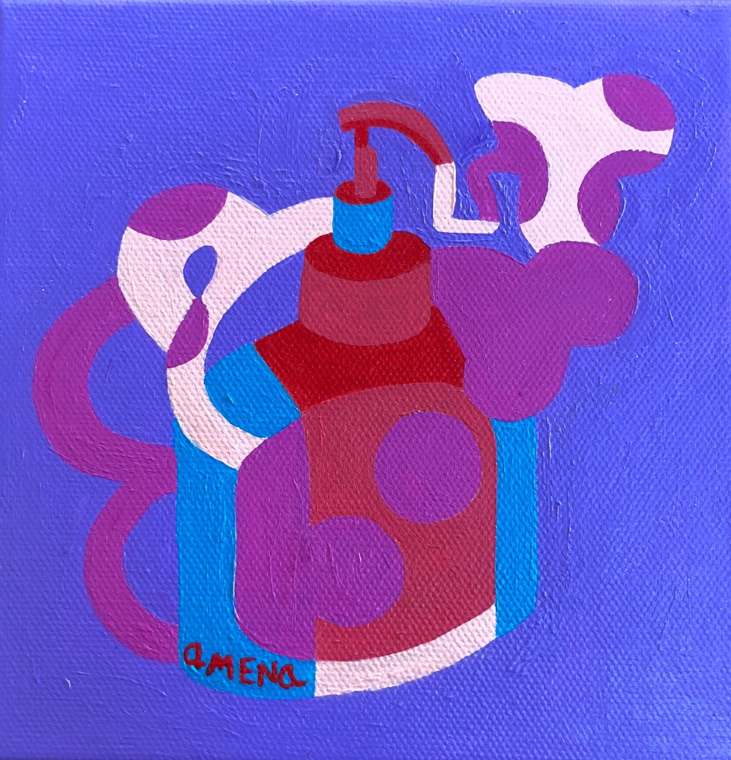 Foam Cloud Pop Art Small Gallery-Ready Painting
