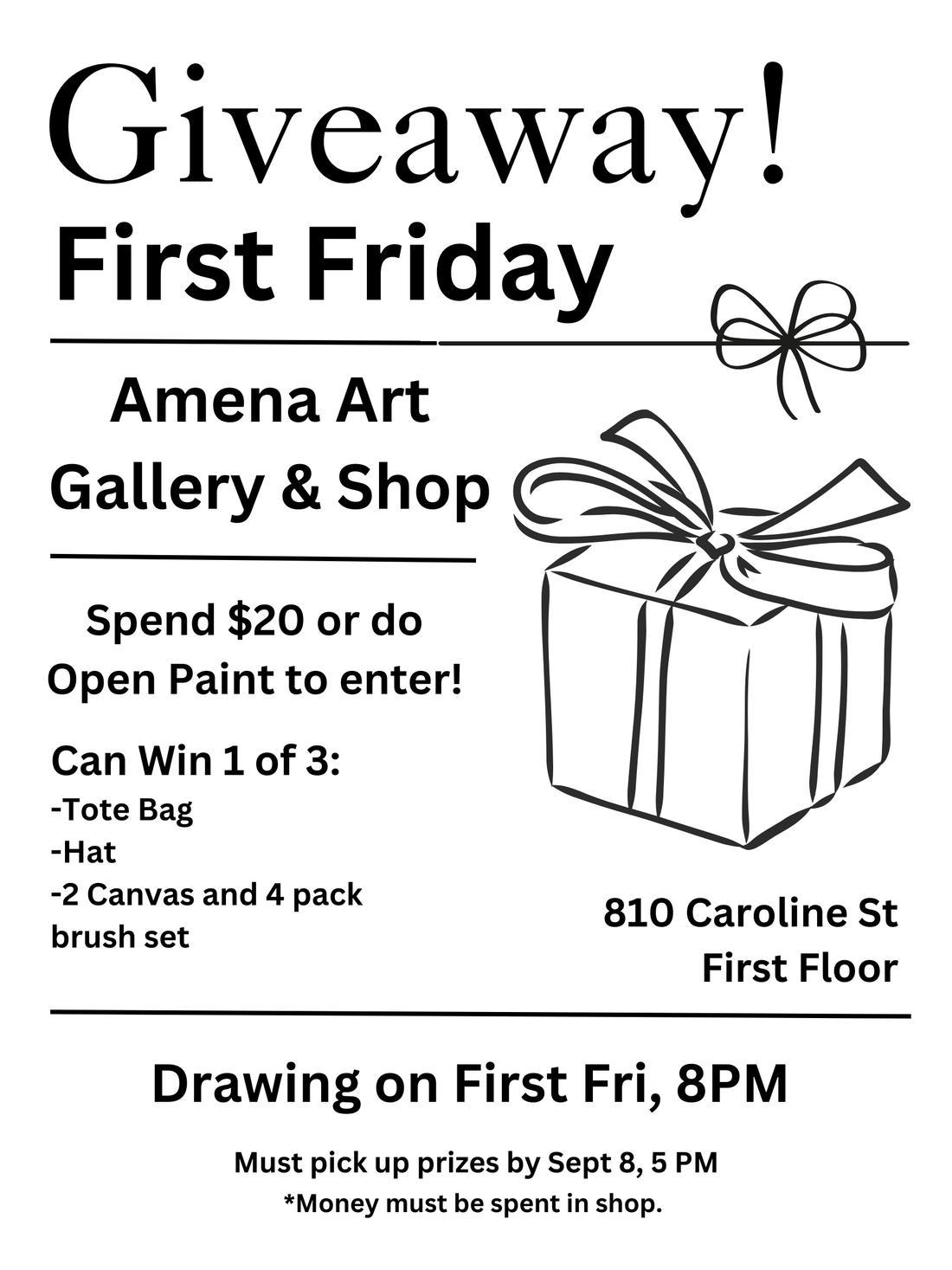 Giveaway - Downtown Fredericksburg First Friday!