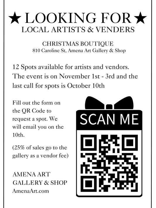 Looking for artists and vendors! - Amena Art Gallery & Shop