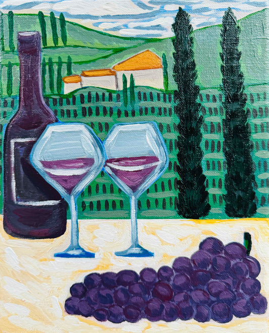 Wine and Paint Downtown Event - City Vino & Amena Art