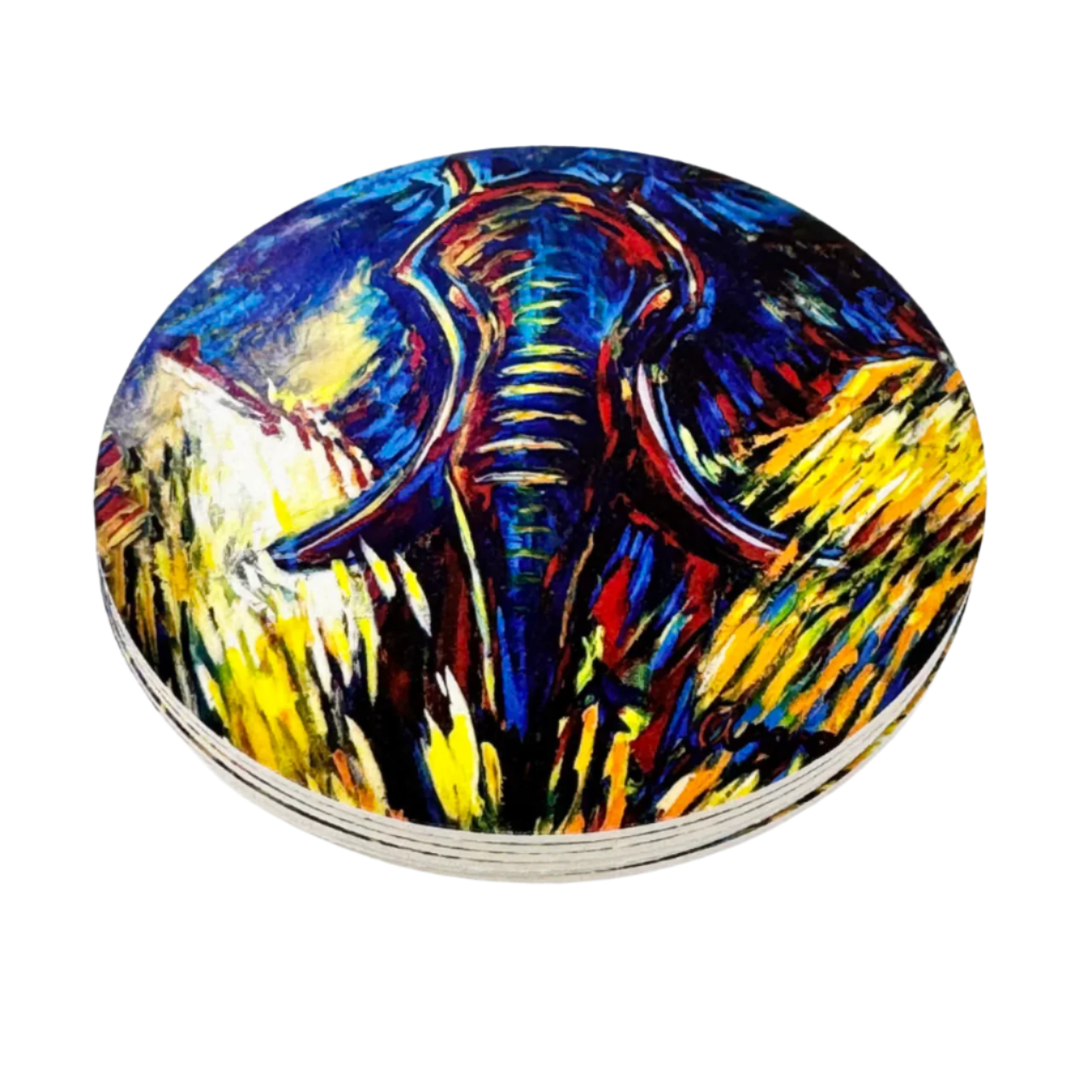 Set of Six Elephant Coasters