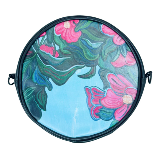 Cascading Flowers Round Bag