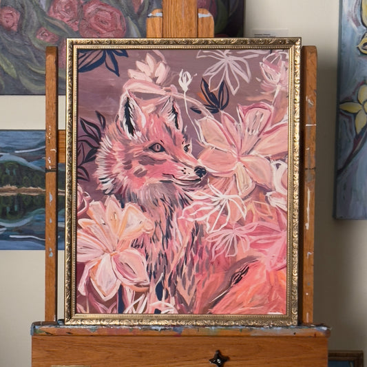 Fox – Original 1 of 1 Ready-Framed Artwork (Close-Up Version)
