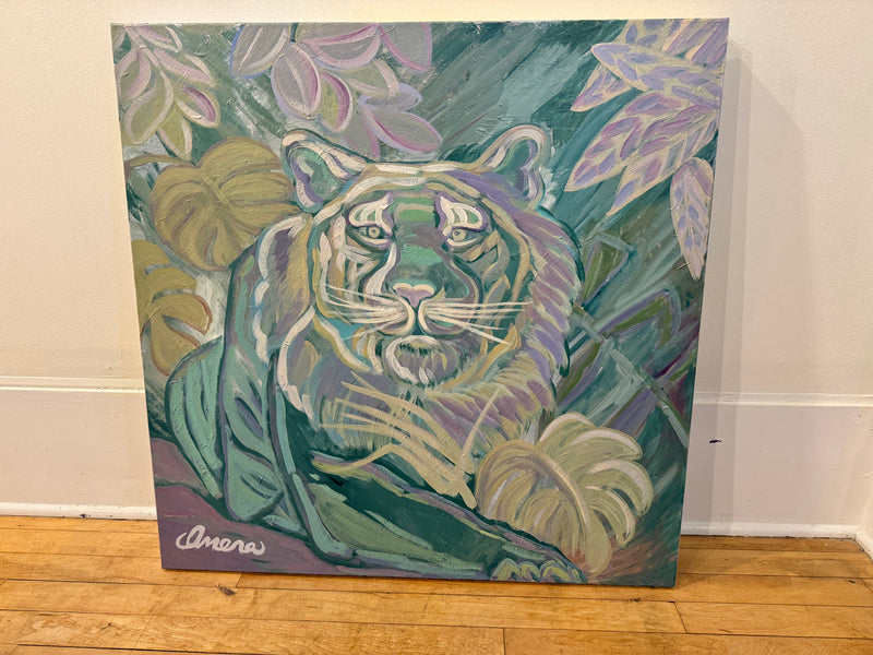 Peaceful Jungle Tiger Painting