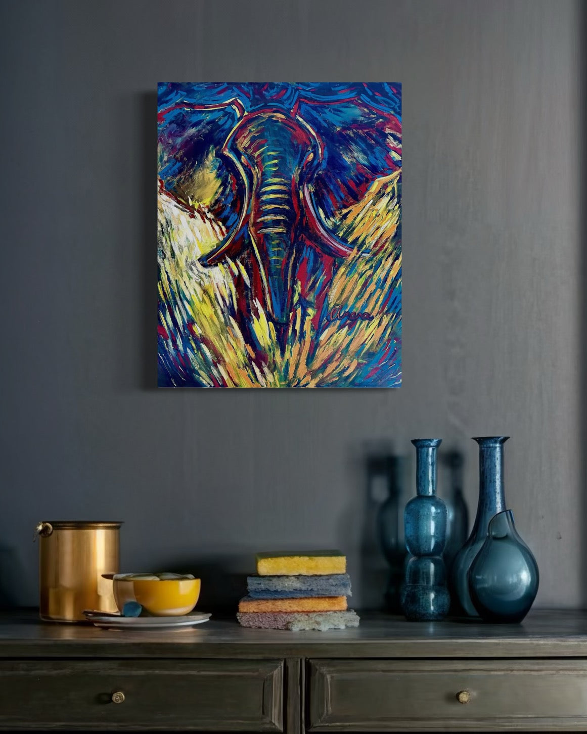 Elephant "Purpose" Canvas Print 16 x 20