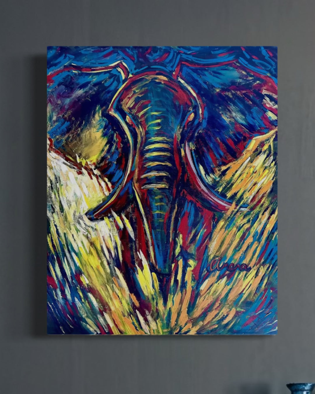 Elephant "Purpose" Canvas Print 16 x 20