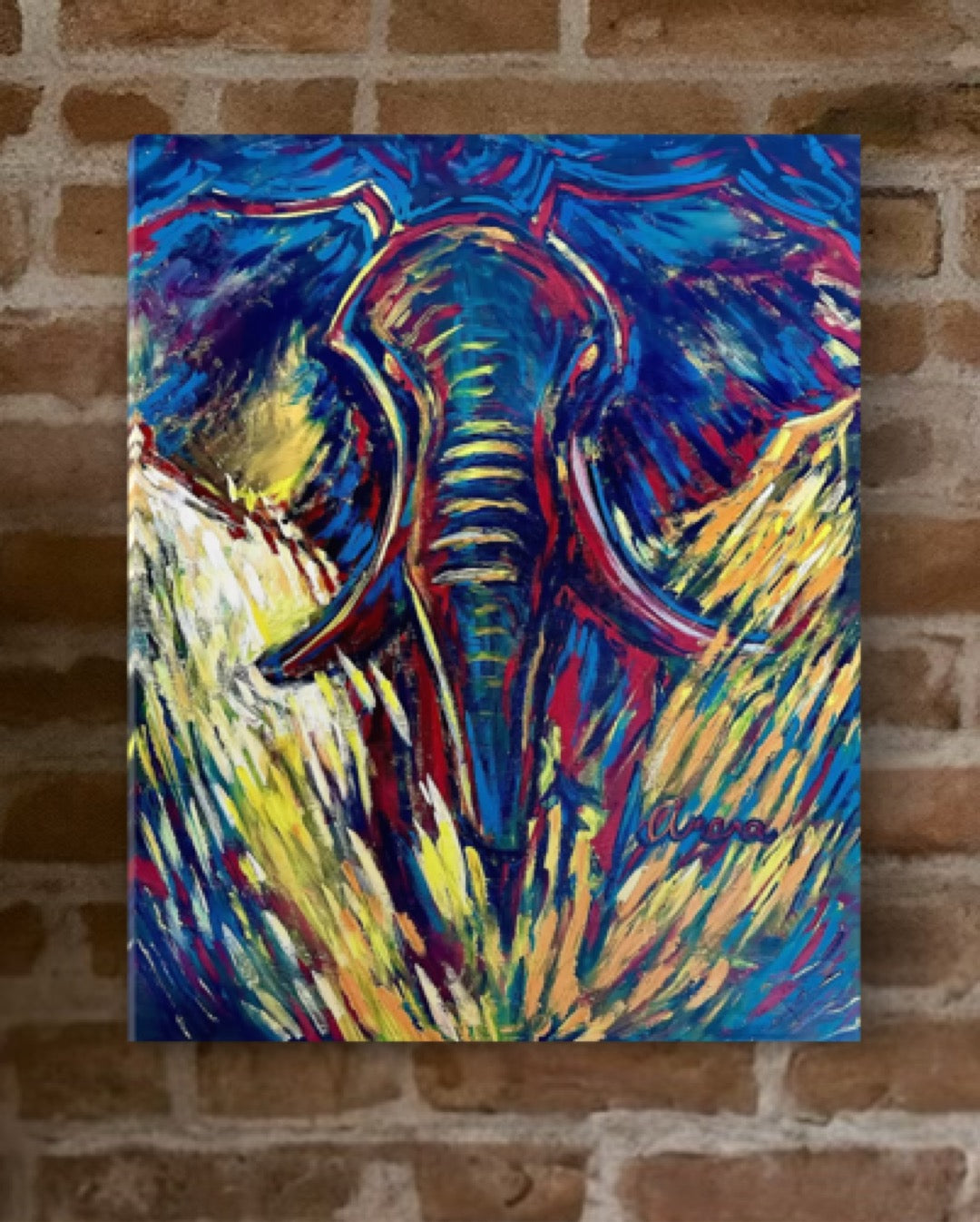 Elephant "Purpose" Canvas Print 16 x 20