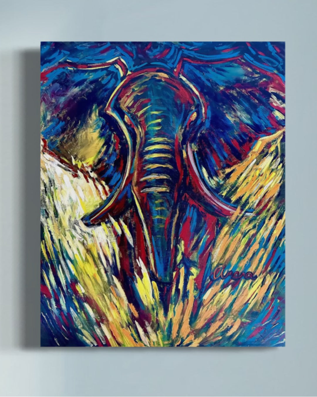 Elephant "Purpose" Canvas Print 16 x 20