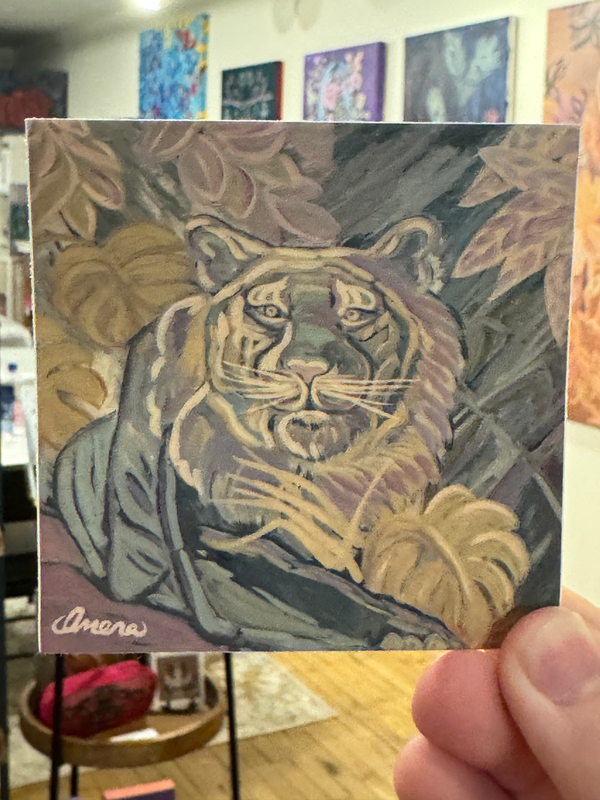 Peaceful Jungle Square Stickers