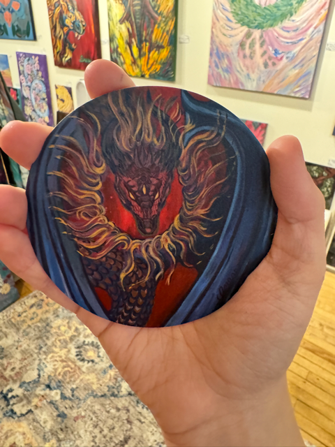 Set of Six Dragon Coasters