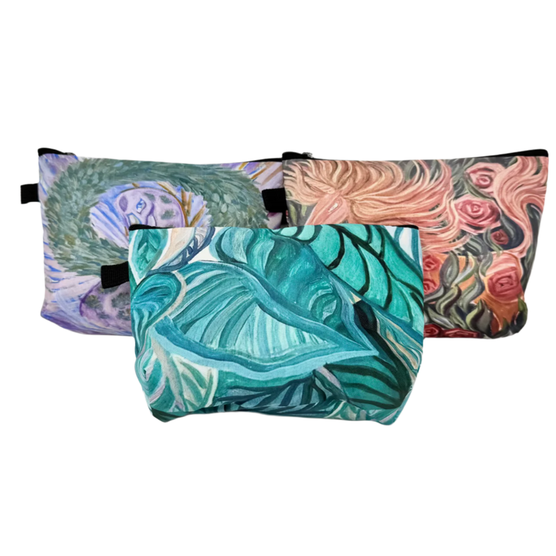 Palm Leaf Makeup Bag