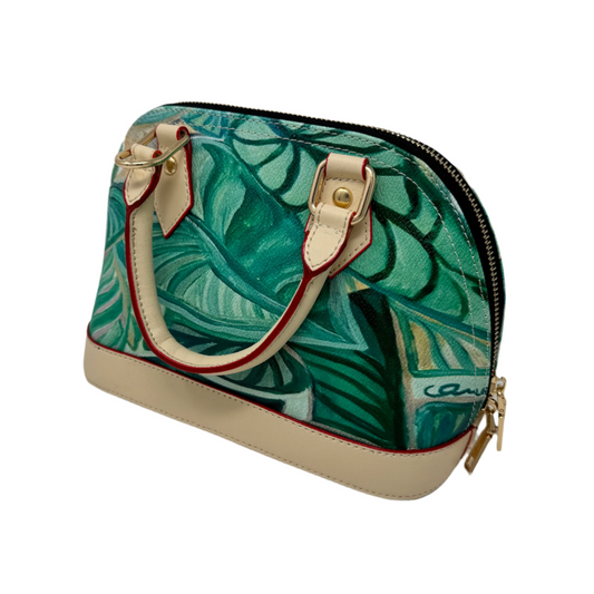 Palm Leaves Leather Purse