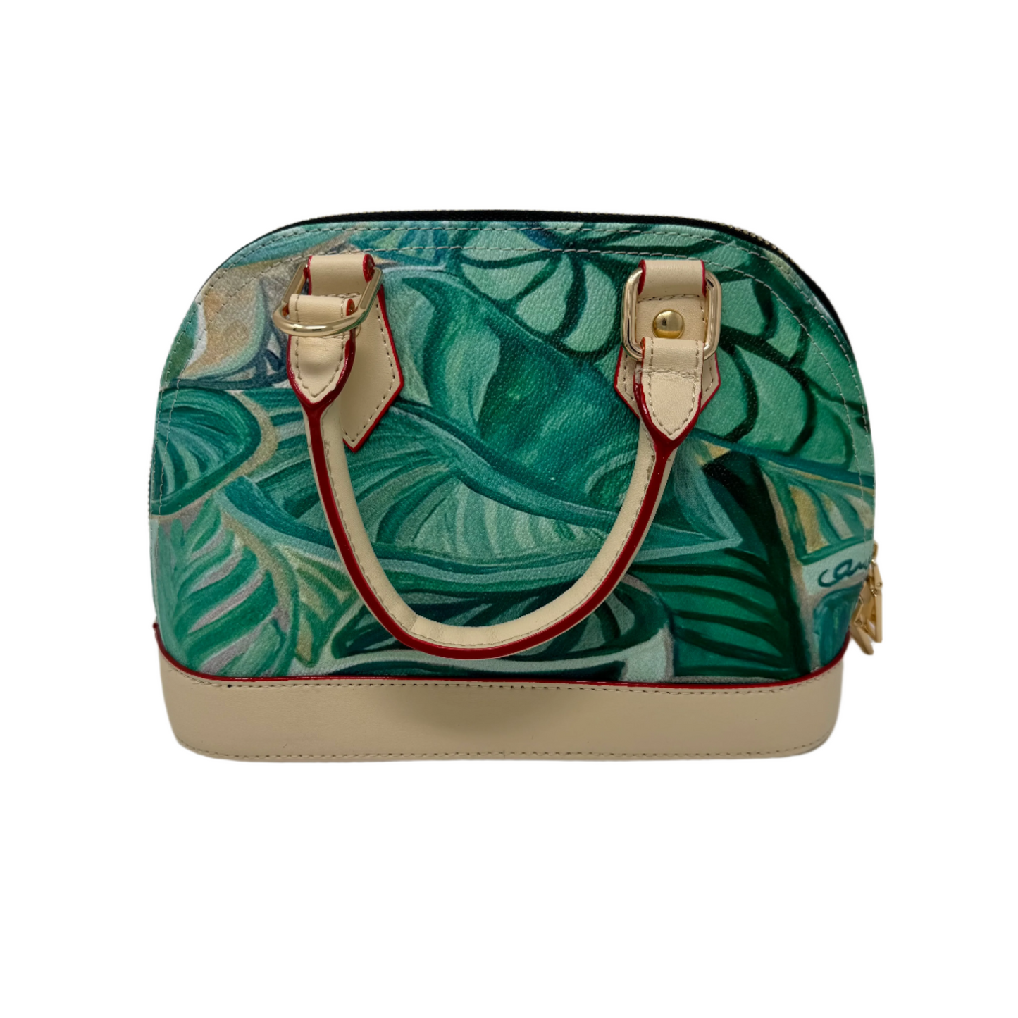 Palm Leaves Leather Purse