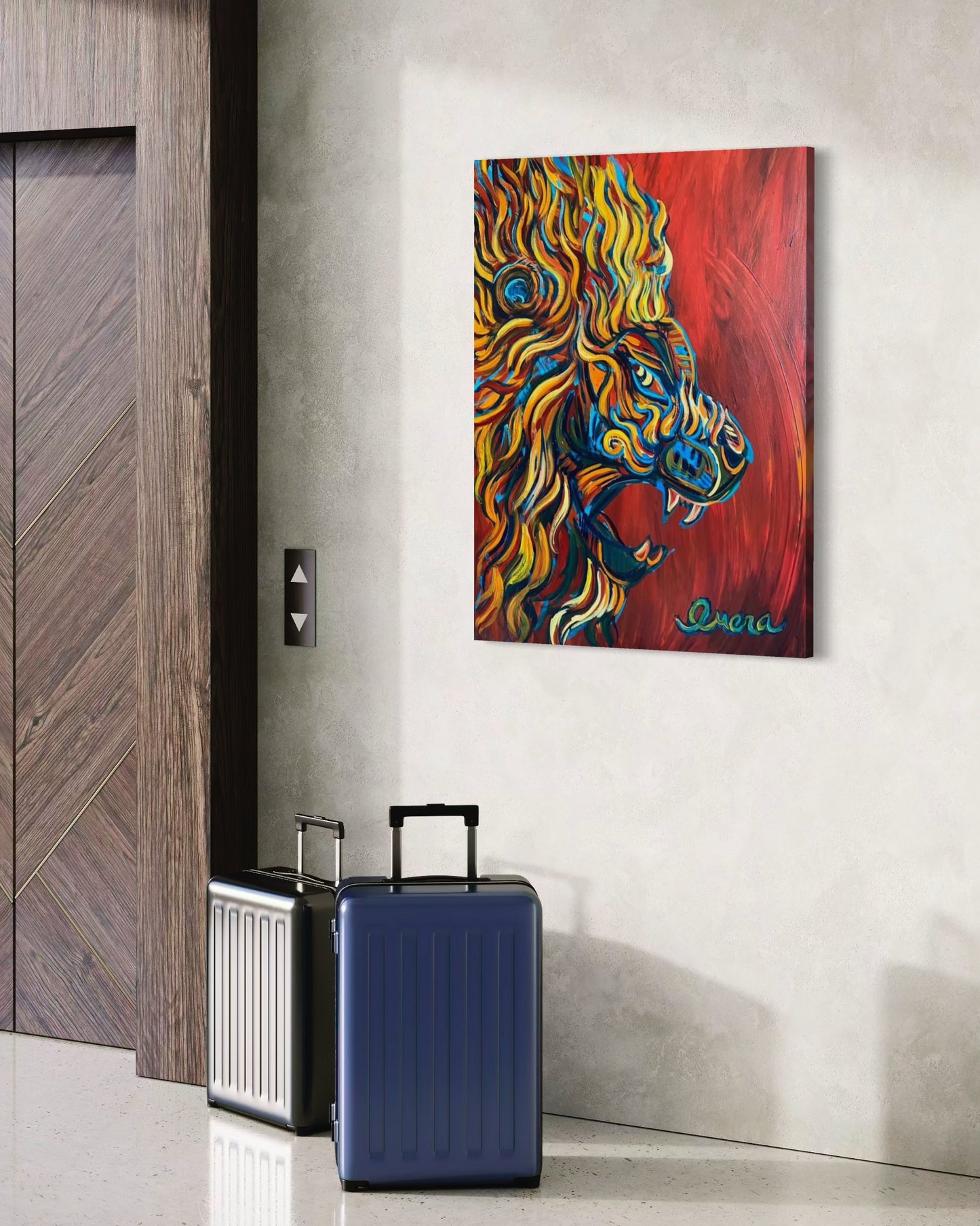 Passion Lion Original Painting - Private Collection