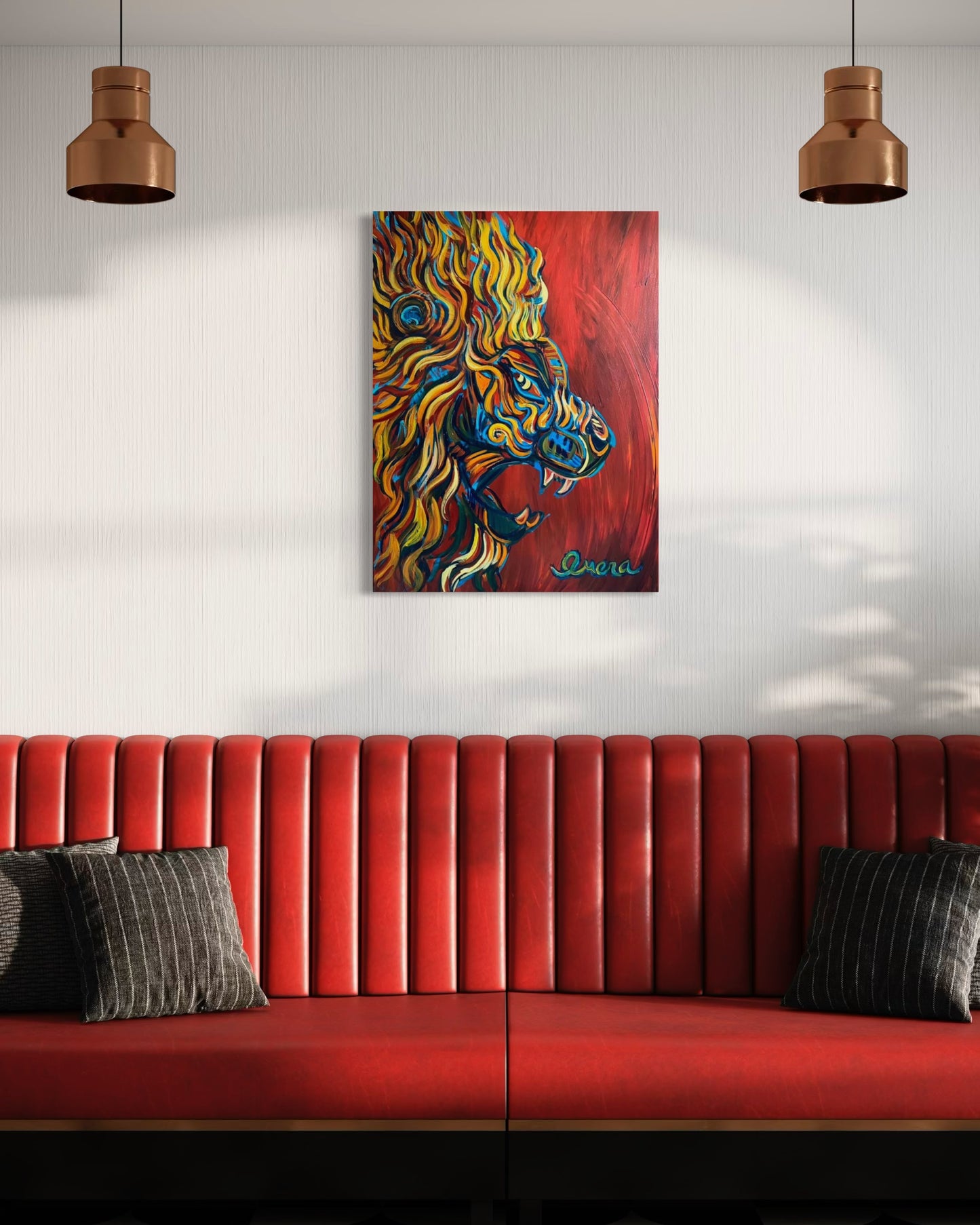 Passion Lion Original Painting - Private Collection