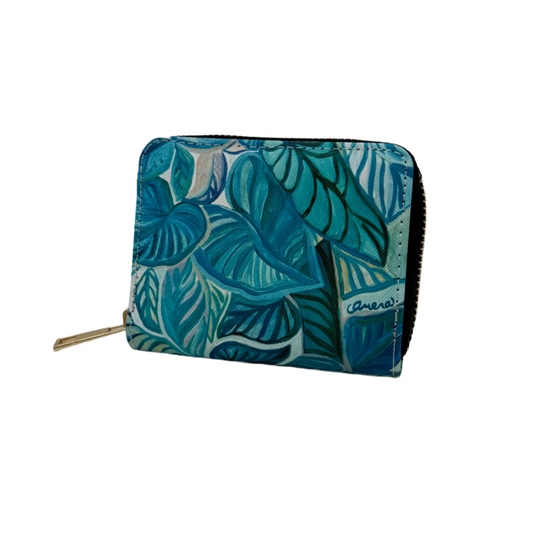 Small Palm Leaves Zip Wallet