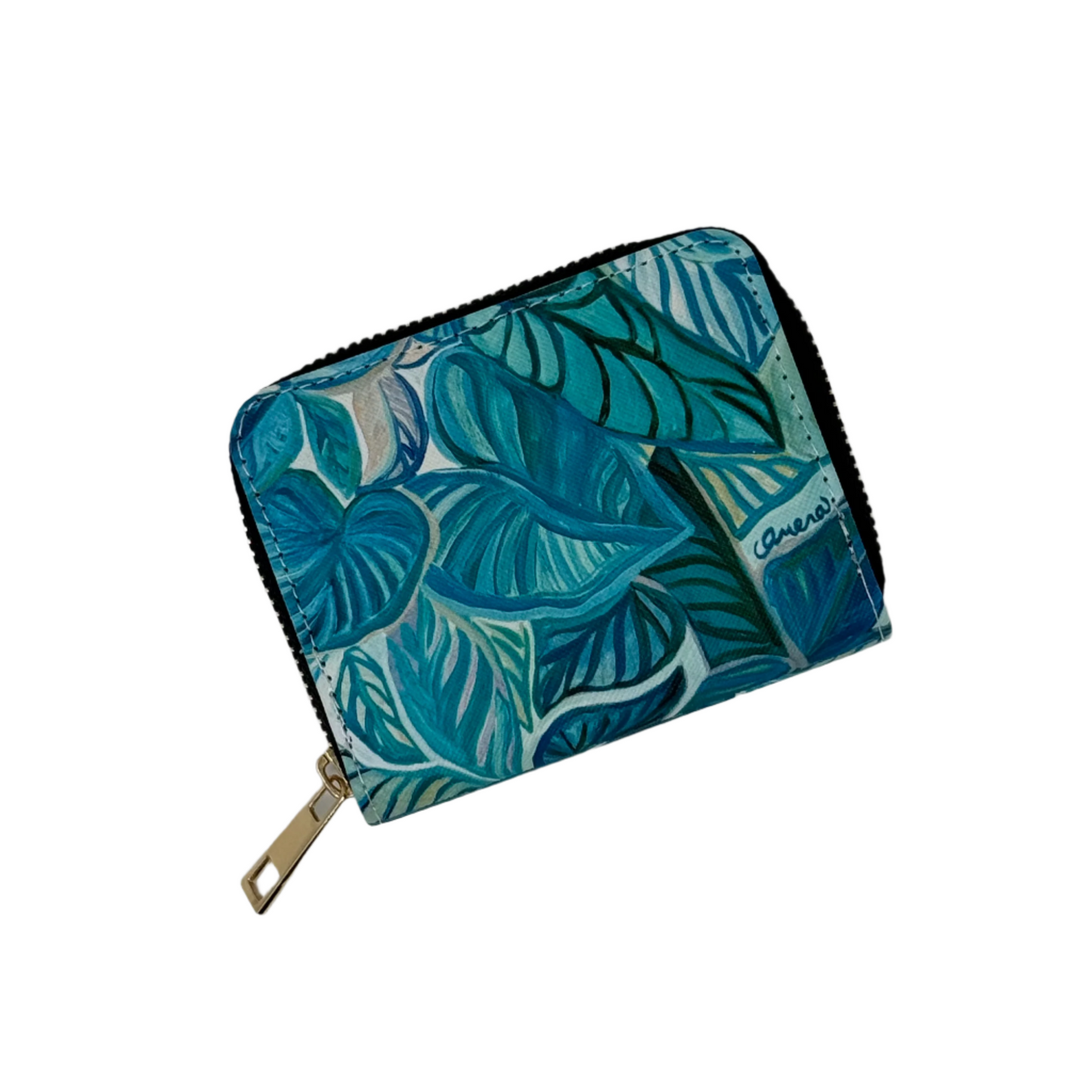 Small Palm Leaves Zip Wallet