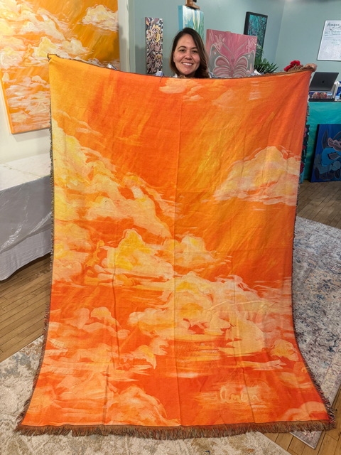 Golden Sky Throw Blanket