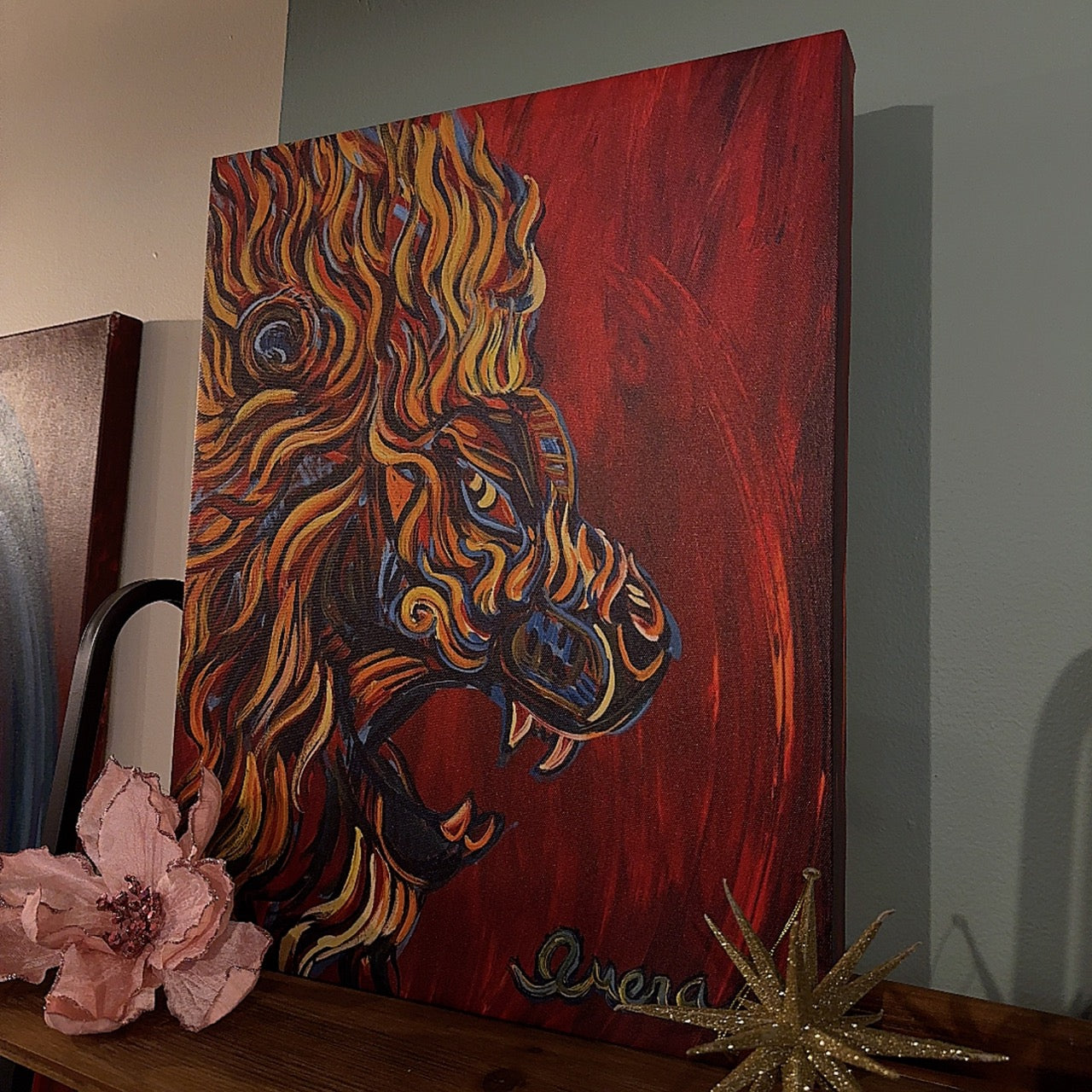 Passion Painting Canvas Print - Lion Painting