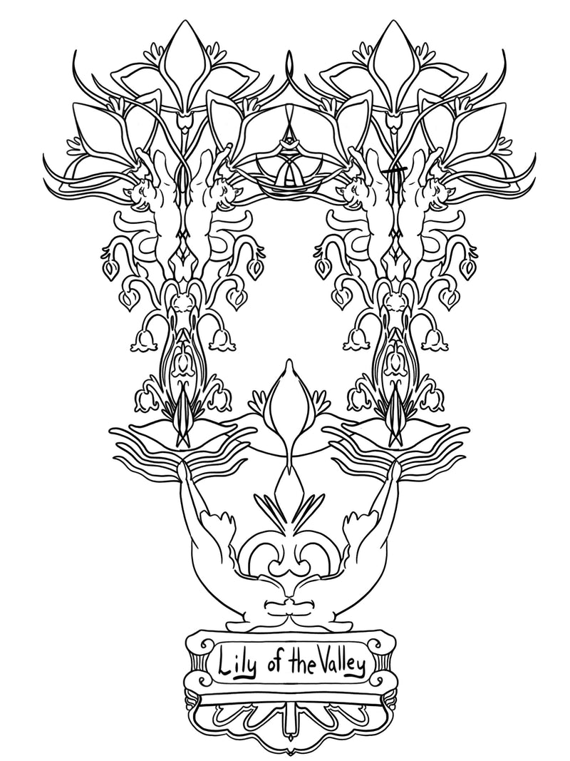 French Flower Collection Coloring Book